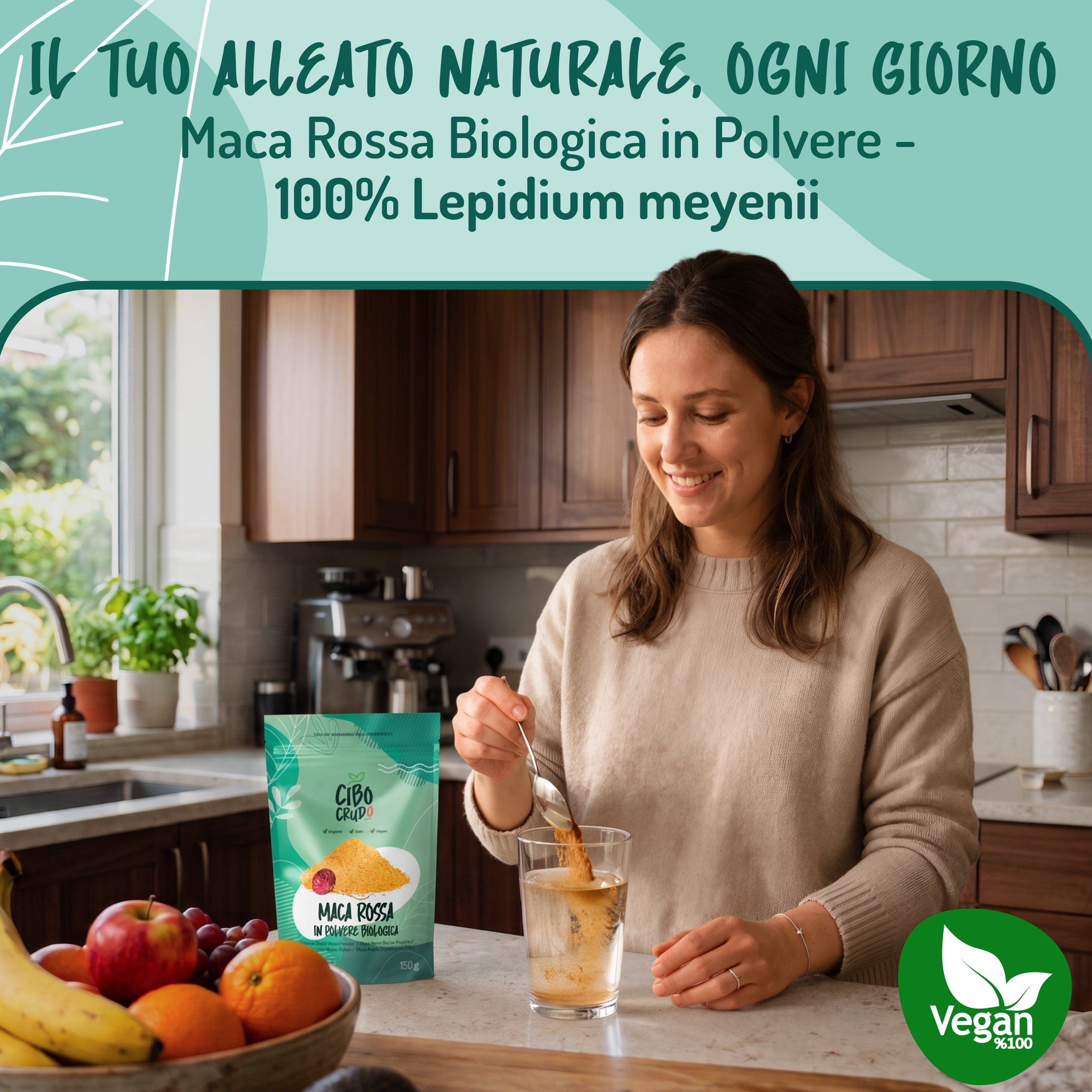 Maca Rossa in polvere Cruda Bio