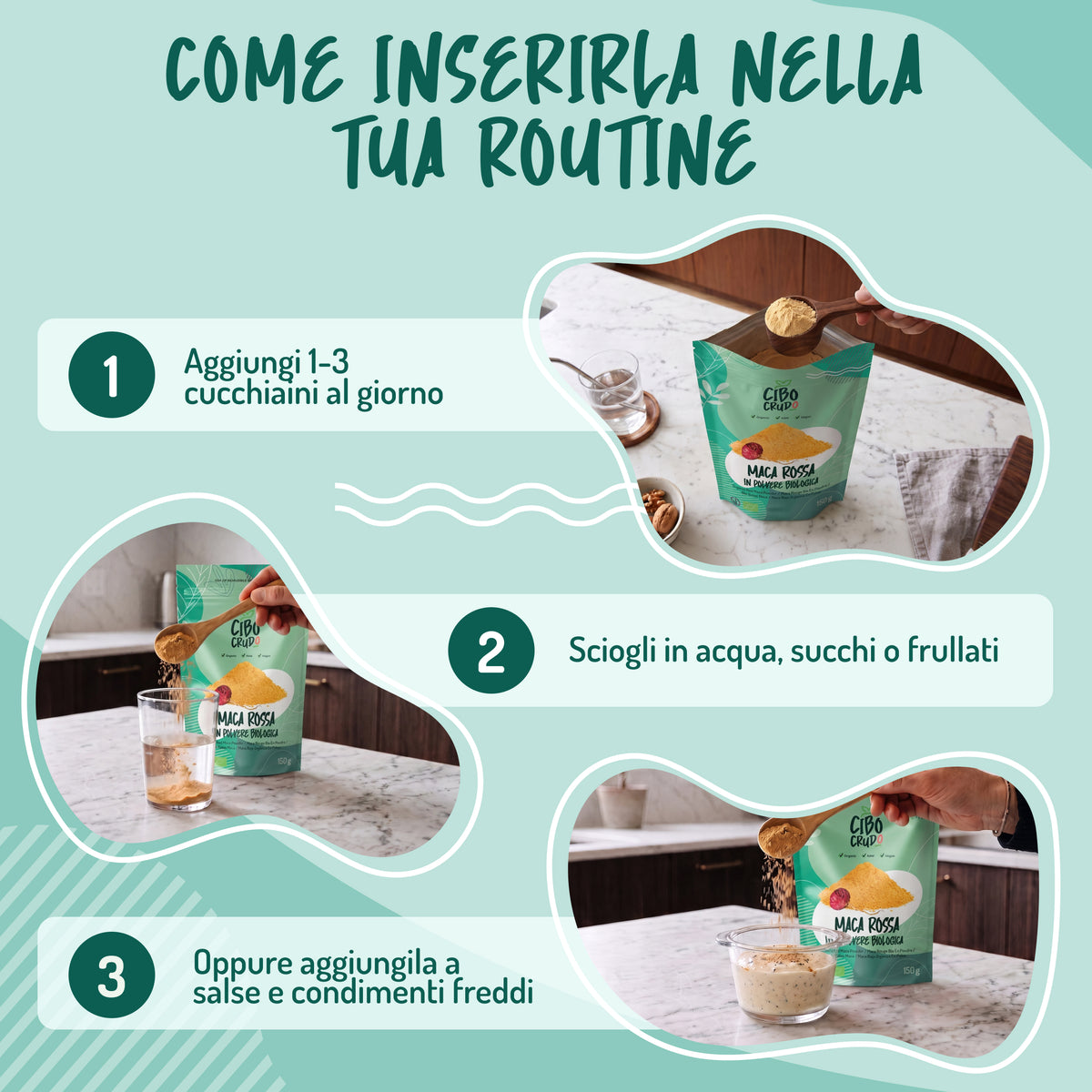 Maca Rossa in polvere Cruda Bio