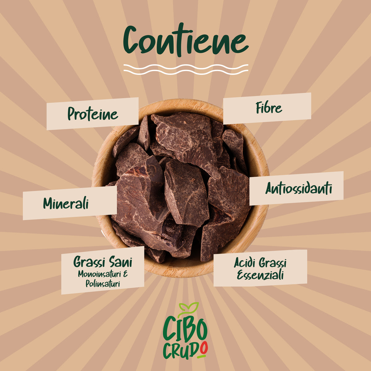 Pasta Di Cacao Criollo Tostato In Pezzi Bio
