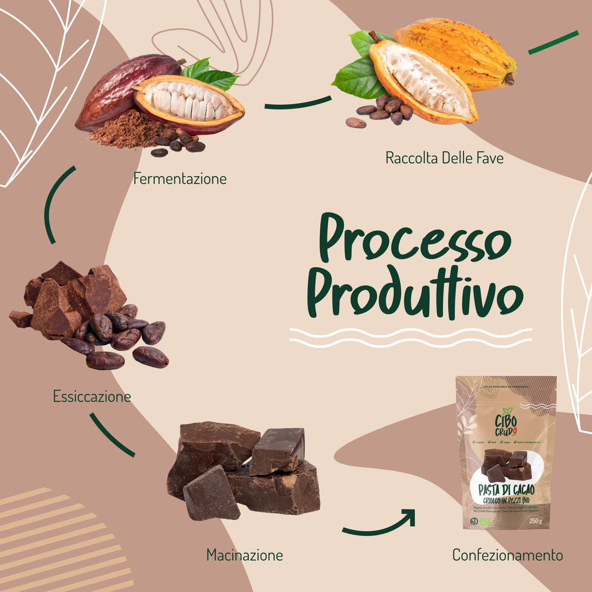 Pasta Di Cacao Criollo Tostato In Pezzi Bio