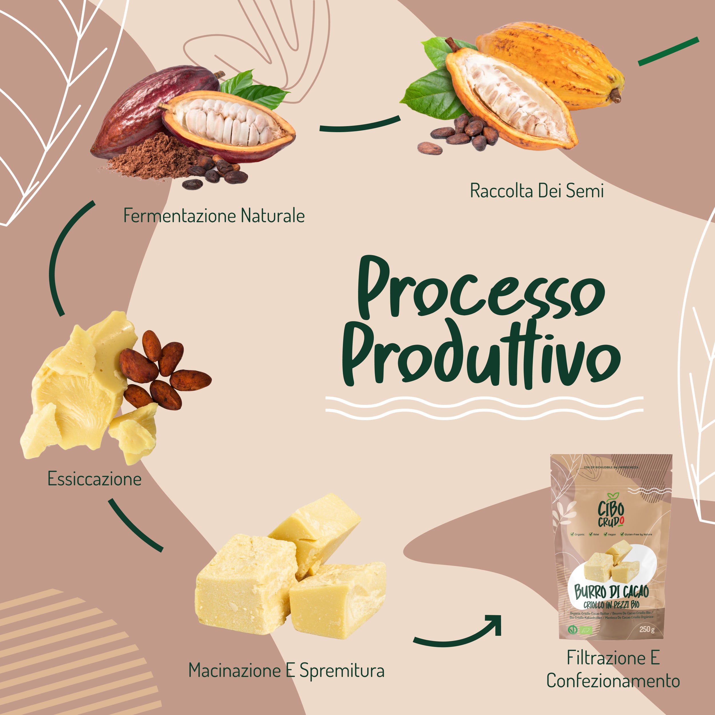 Burro Di Cacao Criollo Tostato In Pezzi Bio