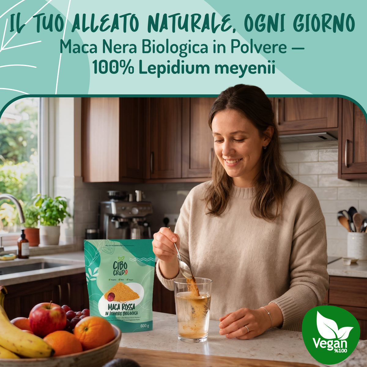Maca Rossa in polvere Cruda Bio
