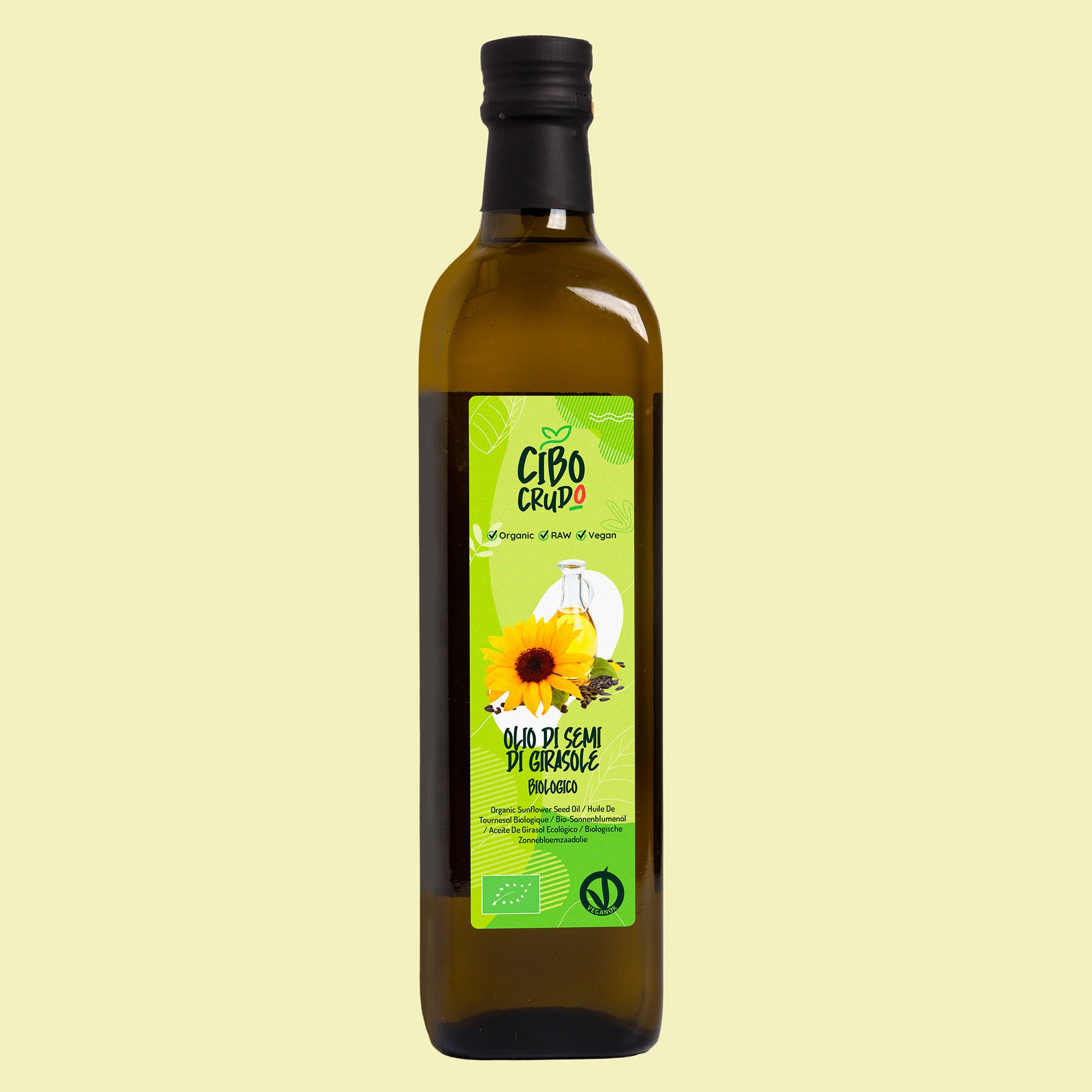 Olio di semi di Girasole crudo spremuto a freddo Bio