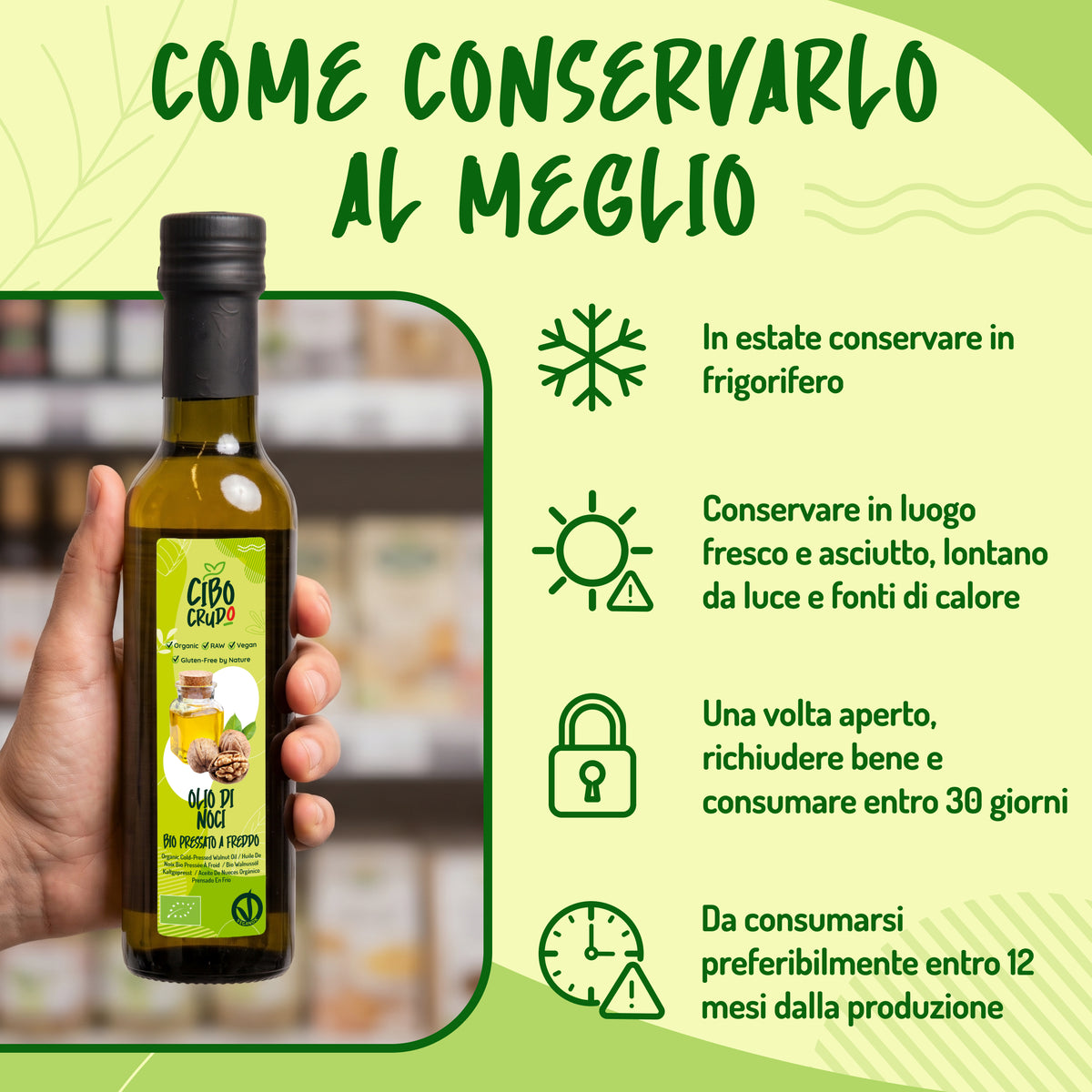 Olio di Noci spremuto a freddo Bio