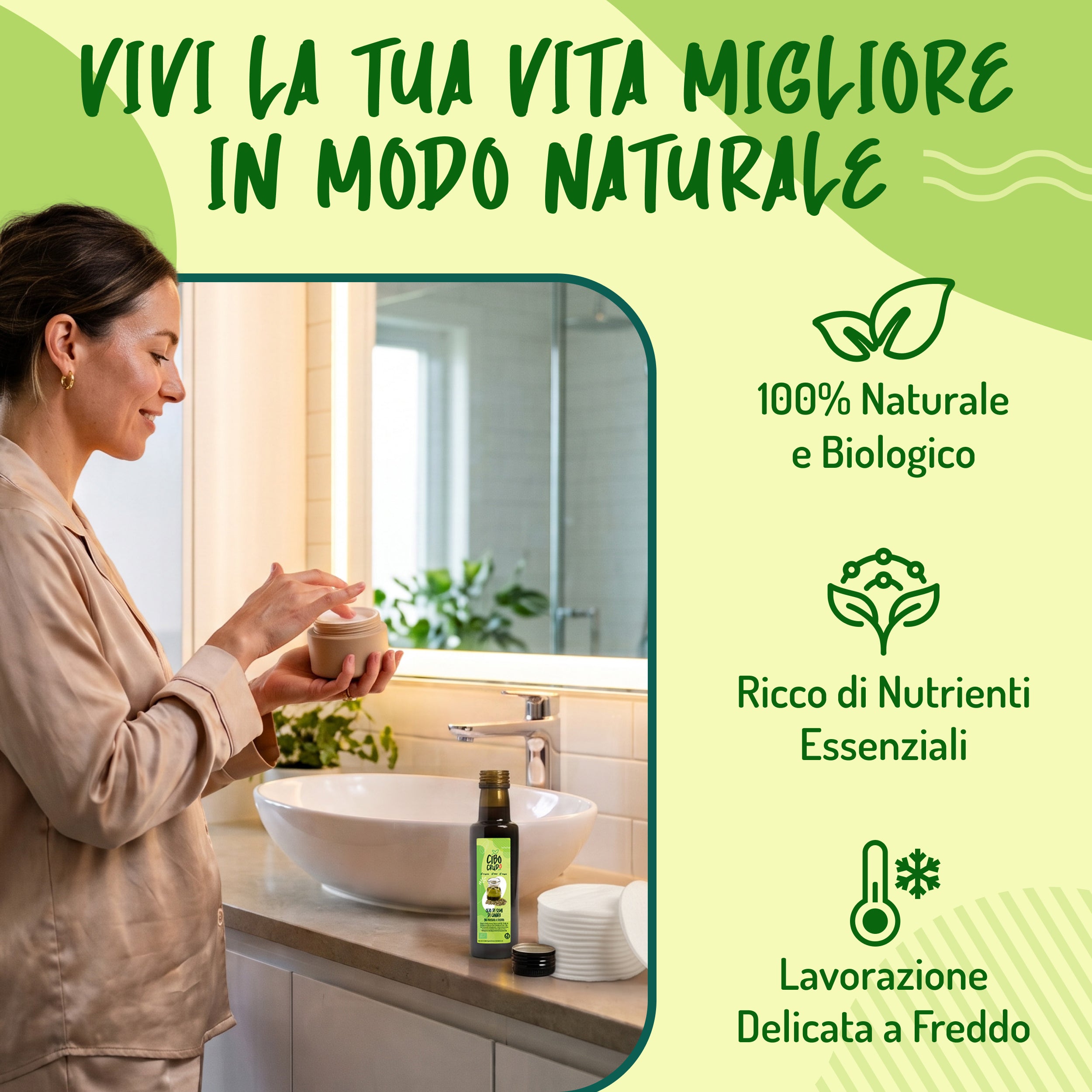 Olio di semi di Canapa spremuto a freddo Bio