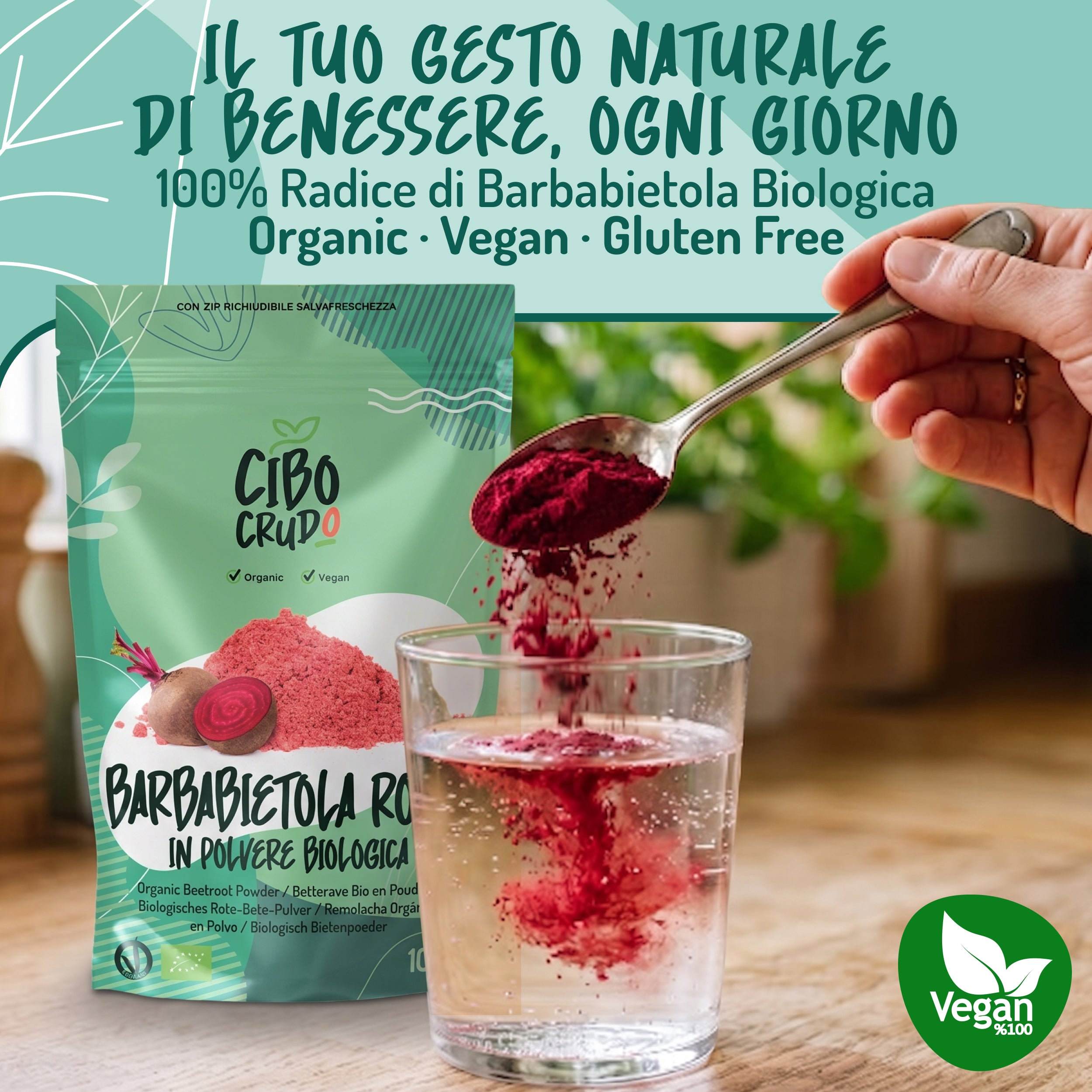 Barbabietola rossa in polvere bio