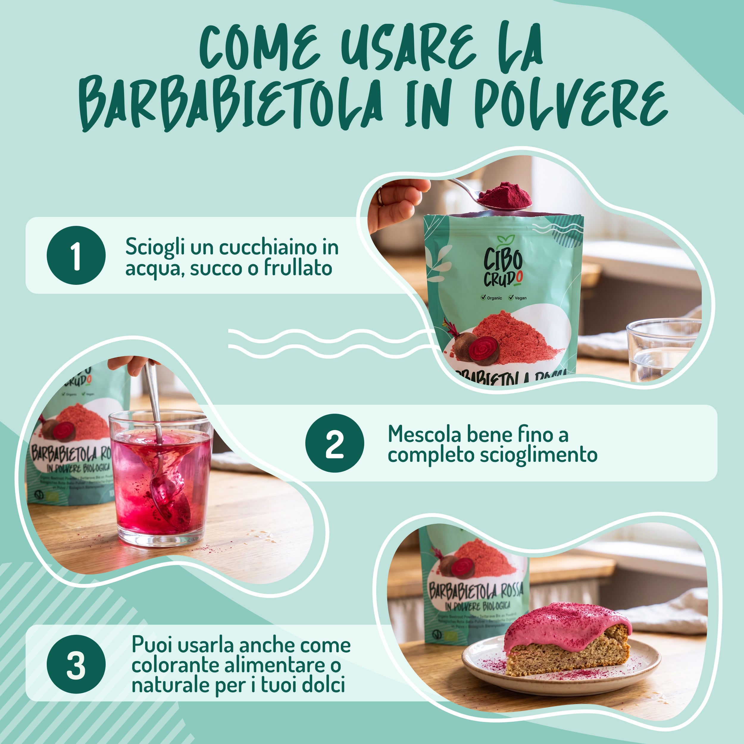Barbabietola rossa in polvere bio