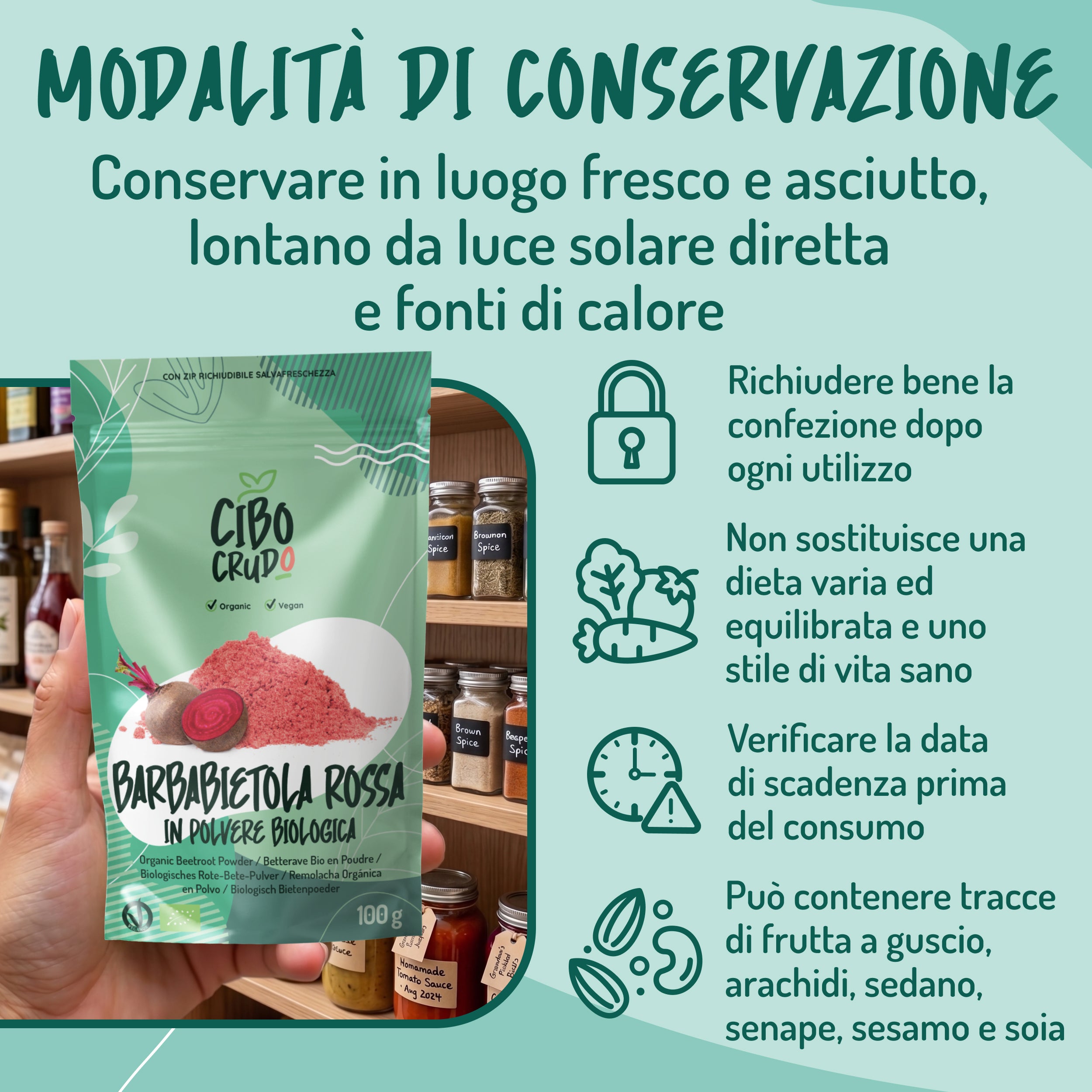Barbabietola rossa in polvere bio
