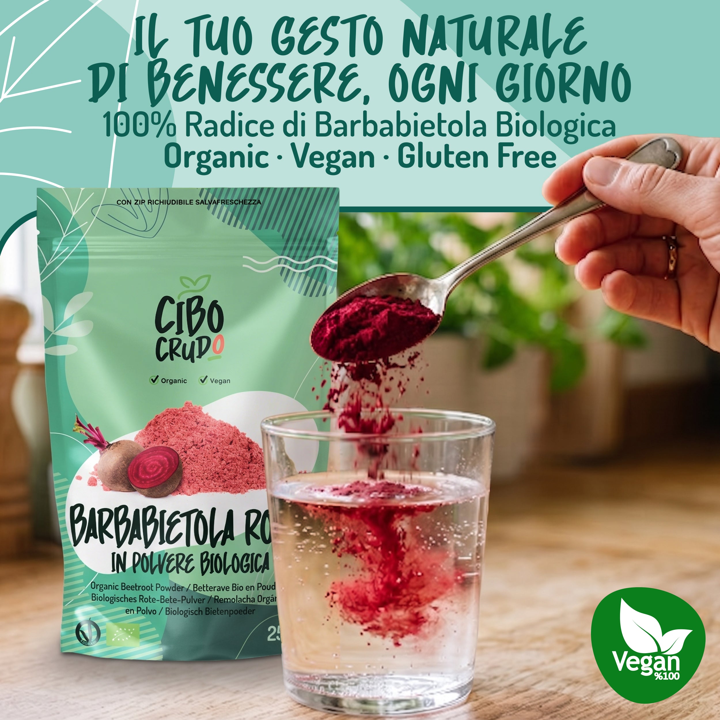 Barbabietola rossa in polvere bio