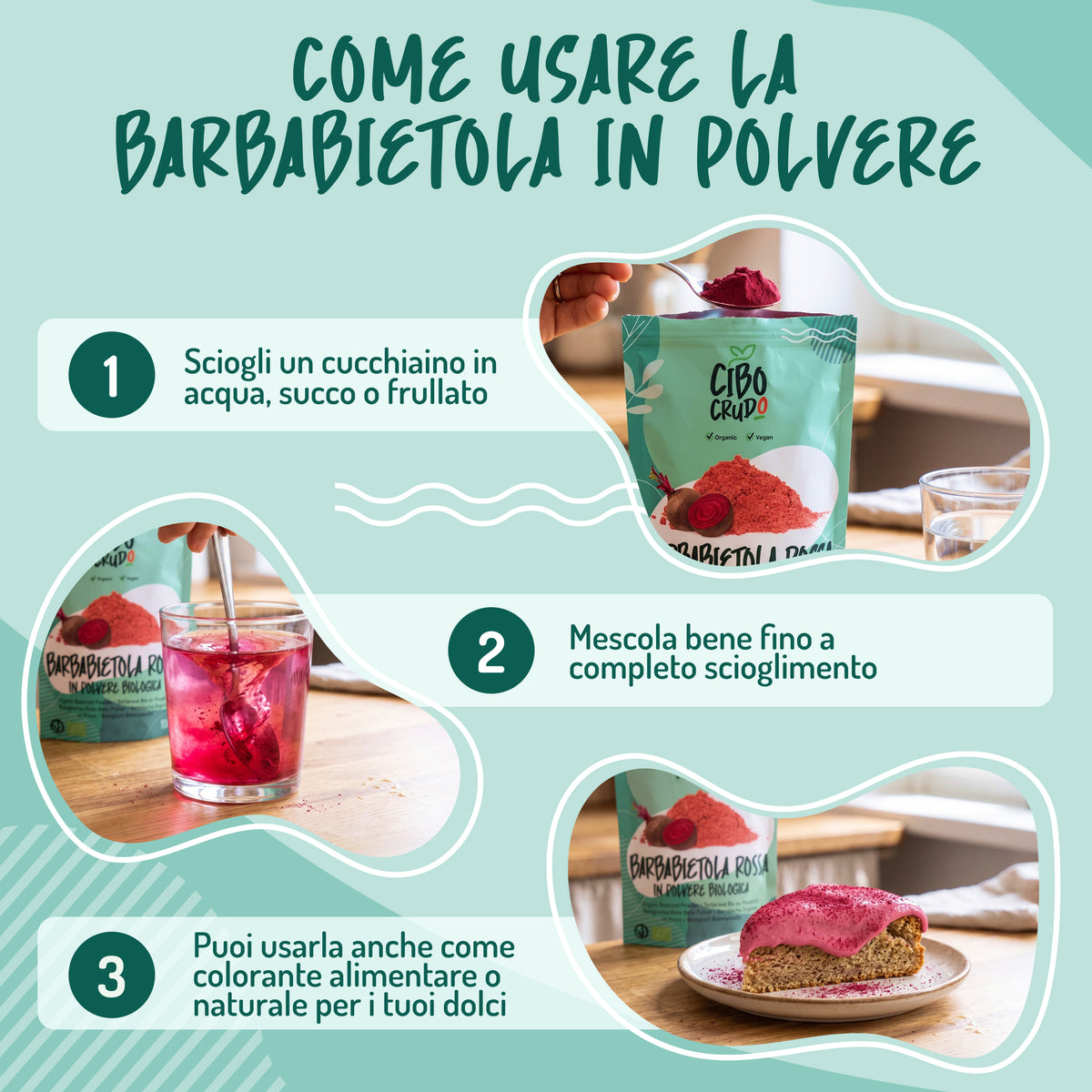 Barbabietola rossa in polvere bio