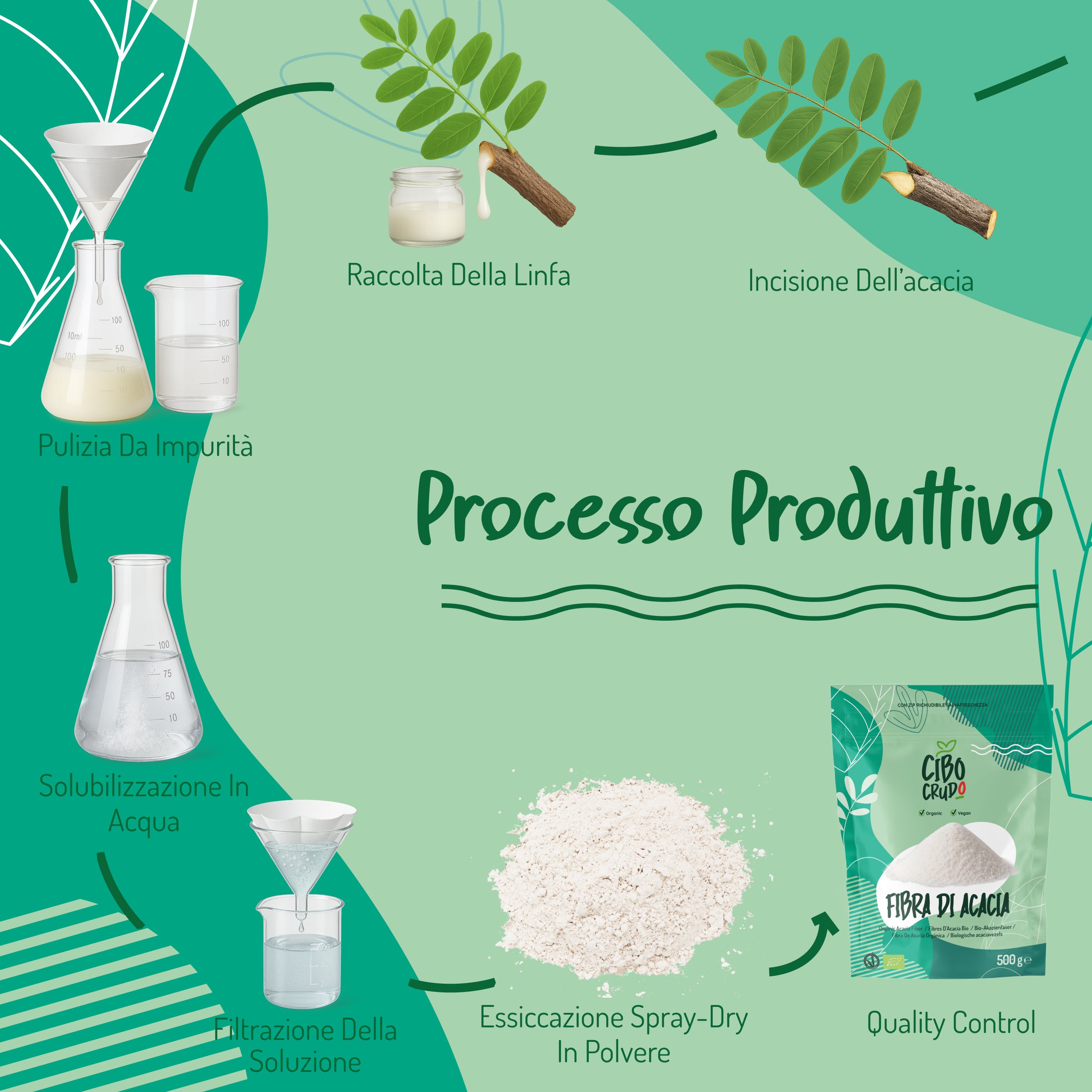 Fibra di Acacia Bio in Polvere