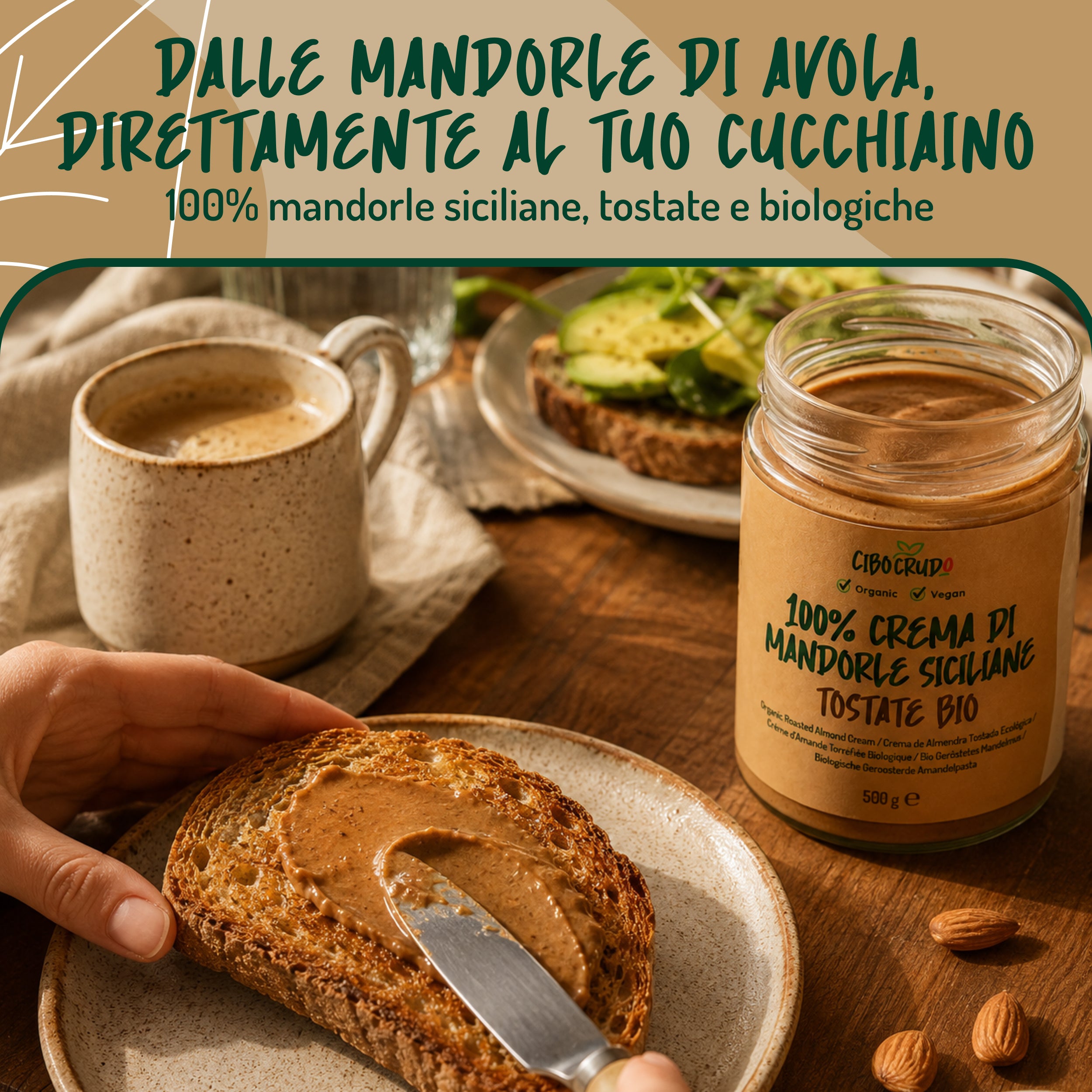 Crema di Mandorle Tostate di Sicilia Bio