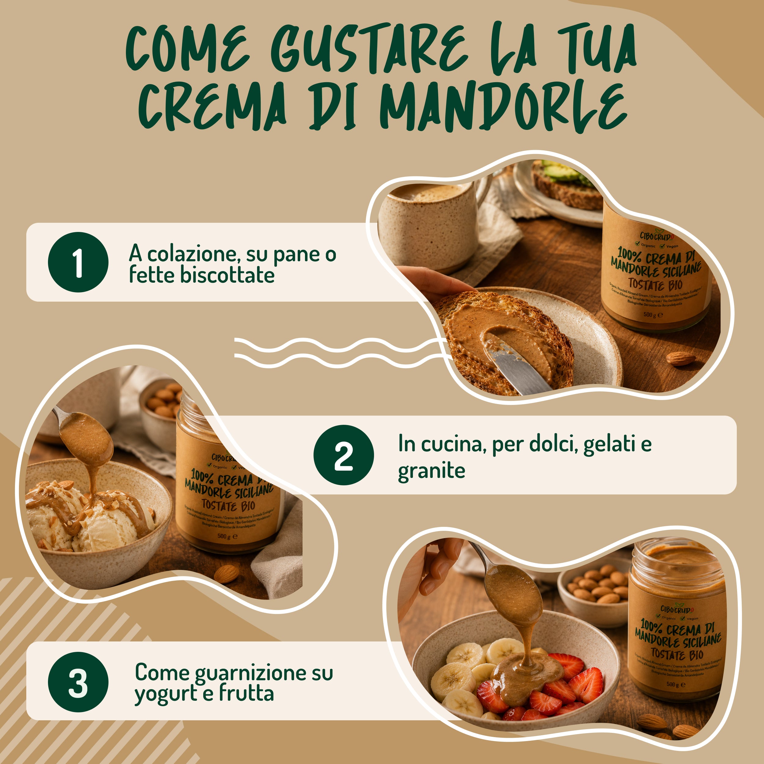 Crema di Mandorle Tostate di Sicilia Bio