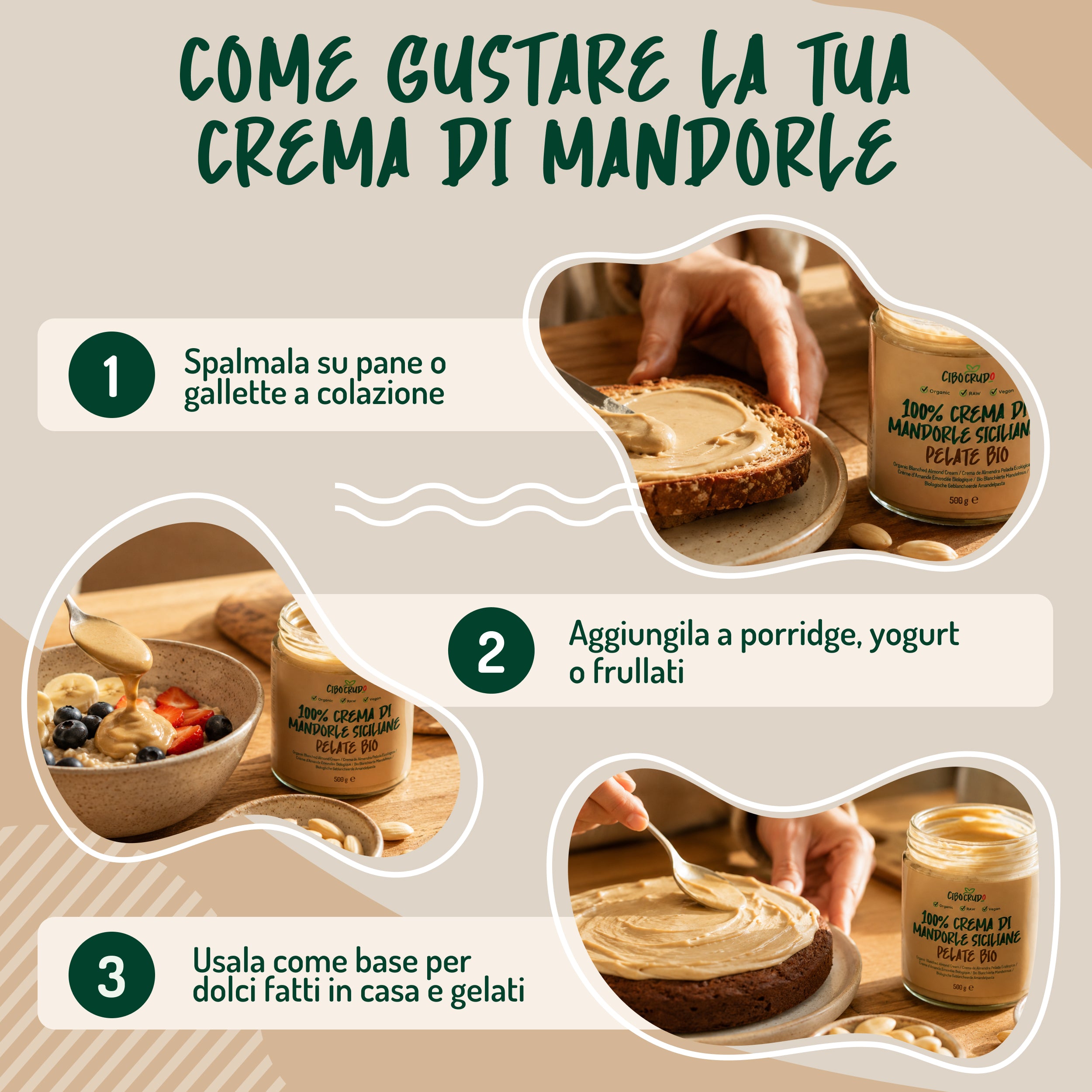 Crema di Mandorle Pelate di Sicilia Bio
