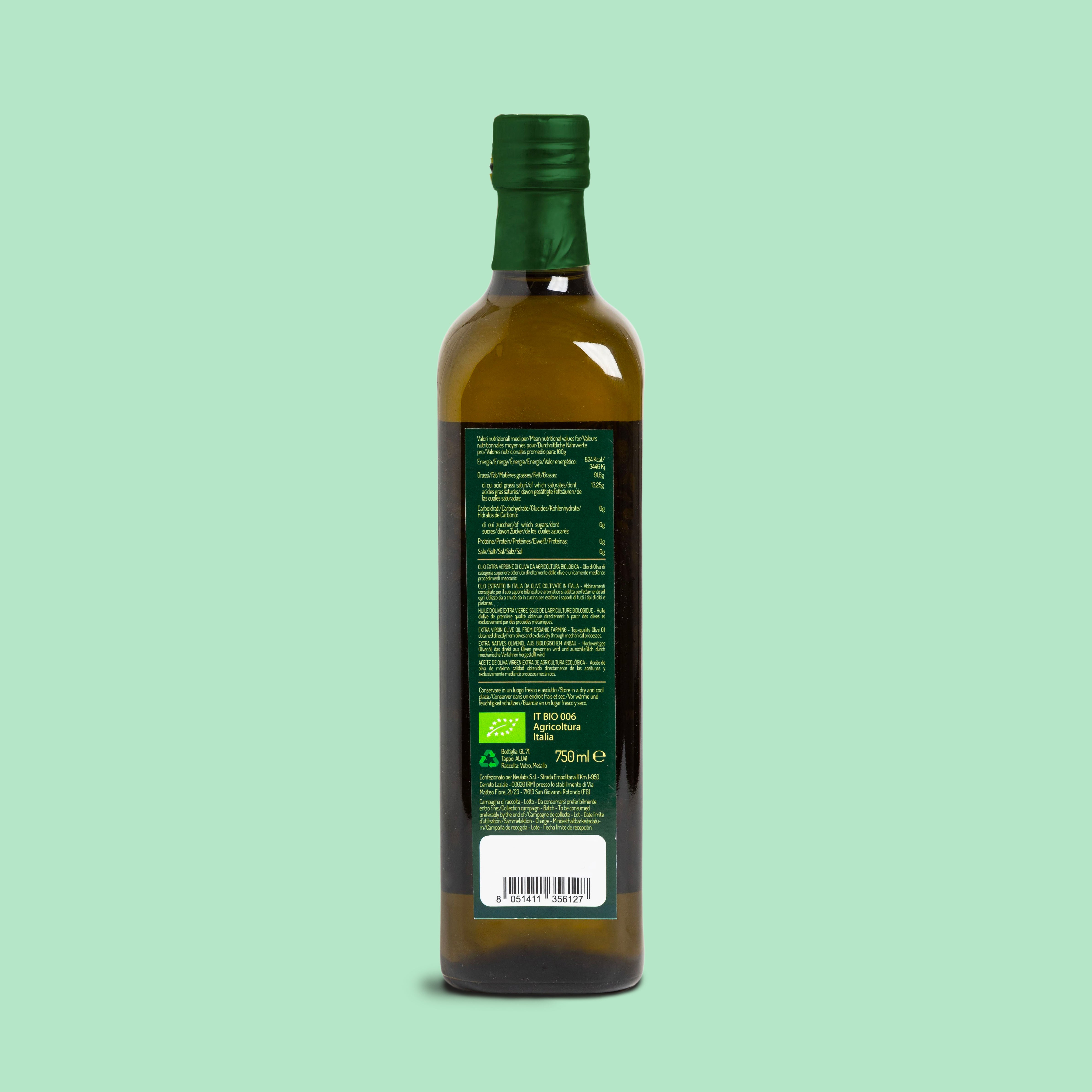 Olio + Oliera In Acciaio Inox Cilio Verde Olio: Dosaggio Preciso E Protezione Dalla Luce, Motivi Tradizionali