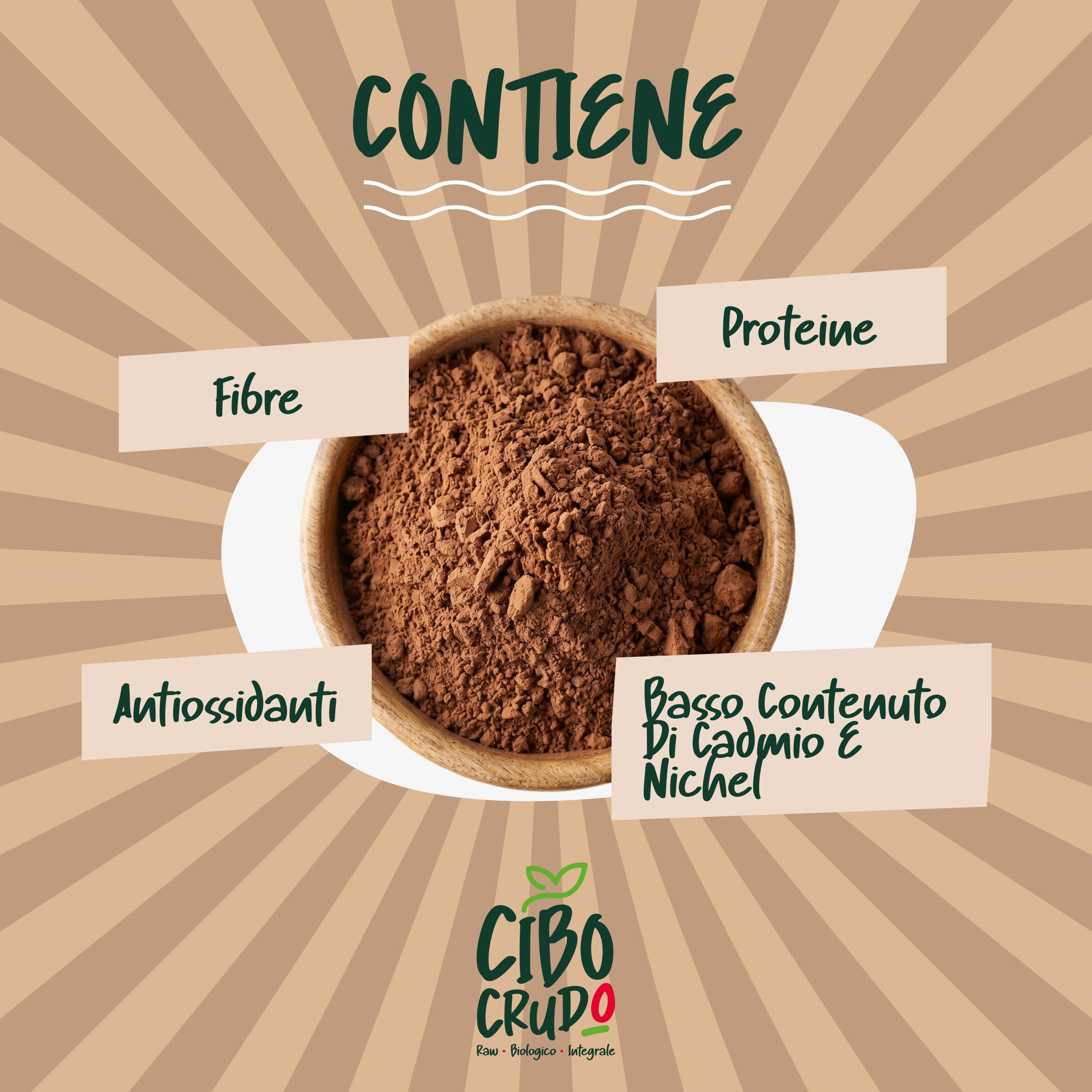 Cacao Amaro in Polvere Bio Naturale