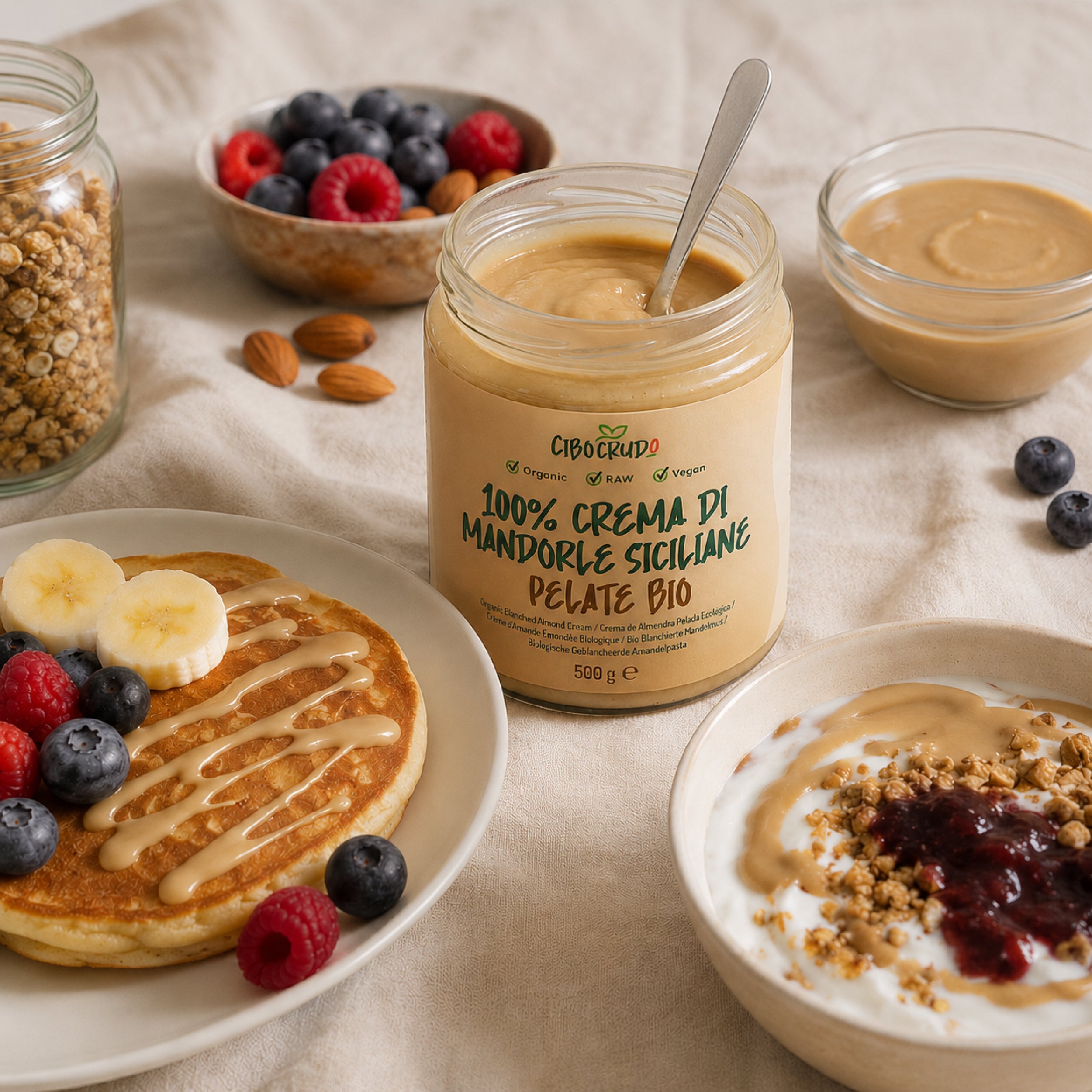 Crema di Mandorle Pelate di Sicilia Bio