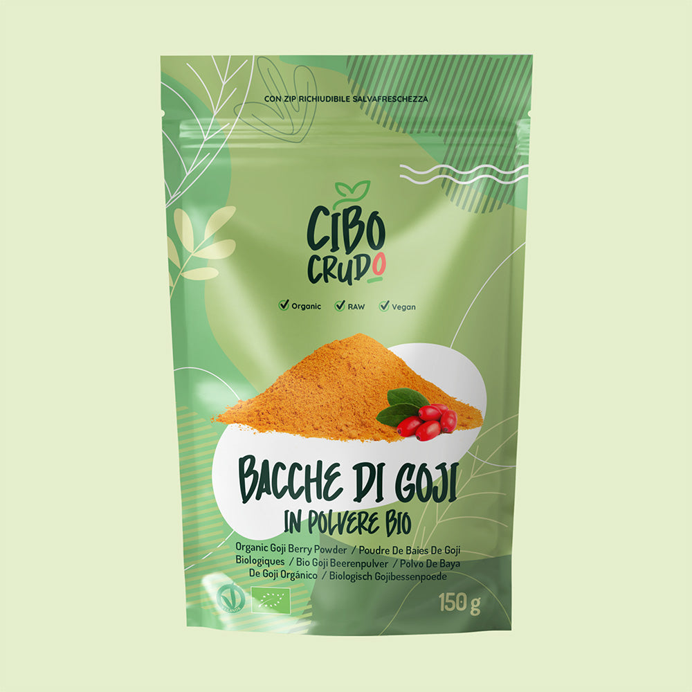Polvere Di Bacche Di Goji Biologica e Cruda