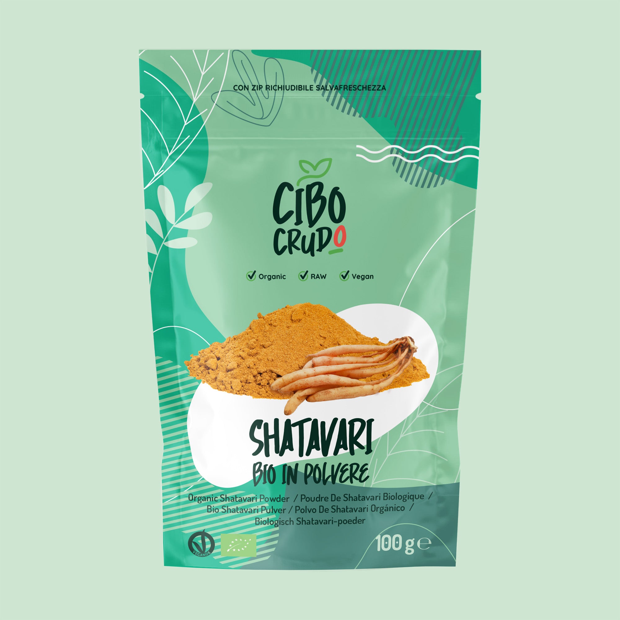 Polvere Di Shatavari (Asparagus Racemosus) Biologico, Vegan e Crudo