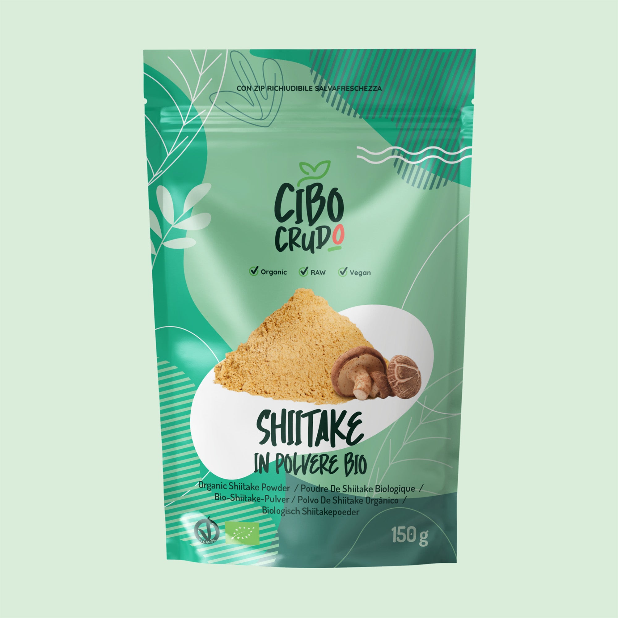 Funghi Shiitake (Lentinula Edodes) Crudi Bio