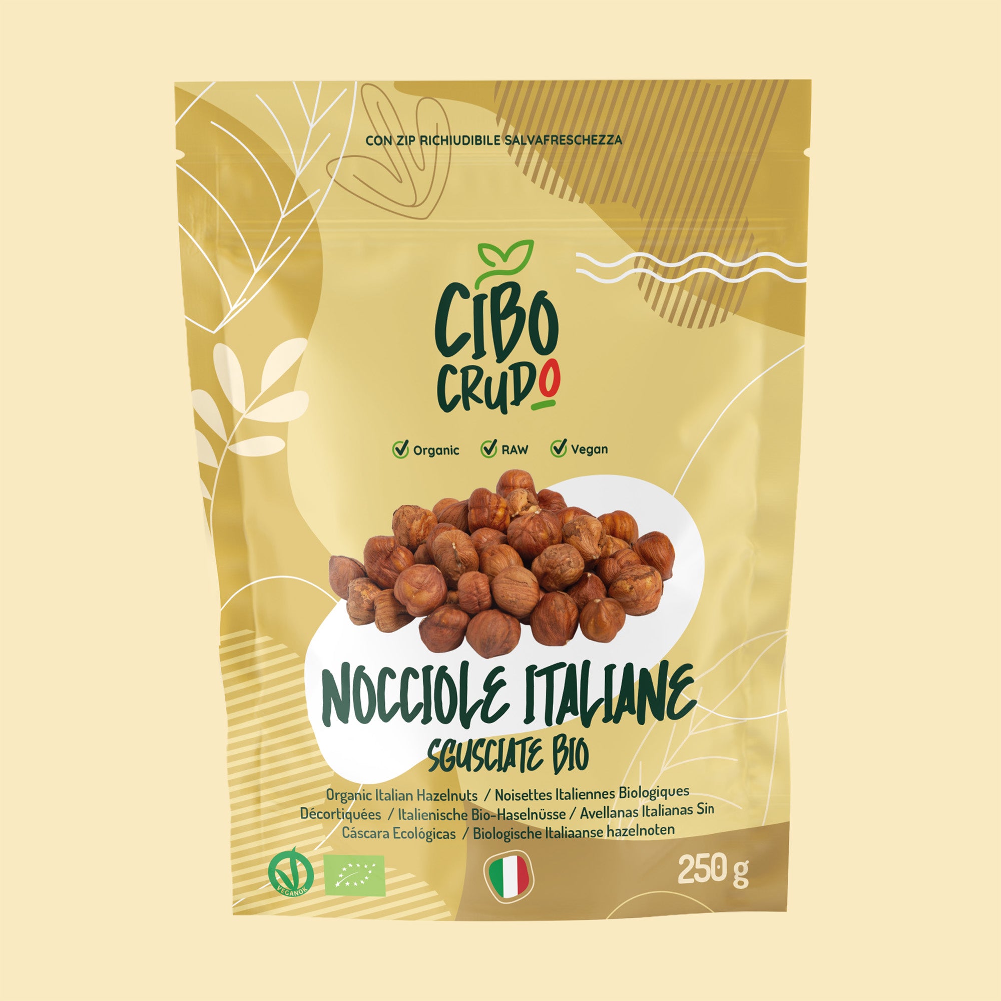 Nocciole Sgusciate Biologiche, Vegan e Crude