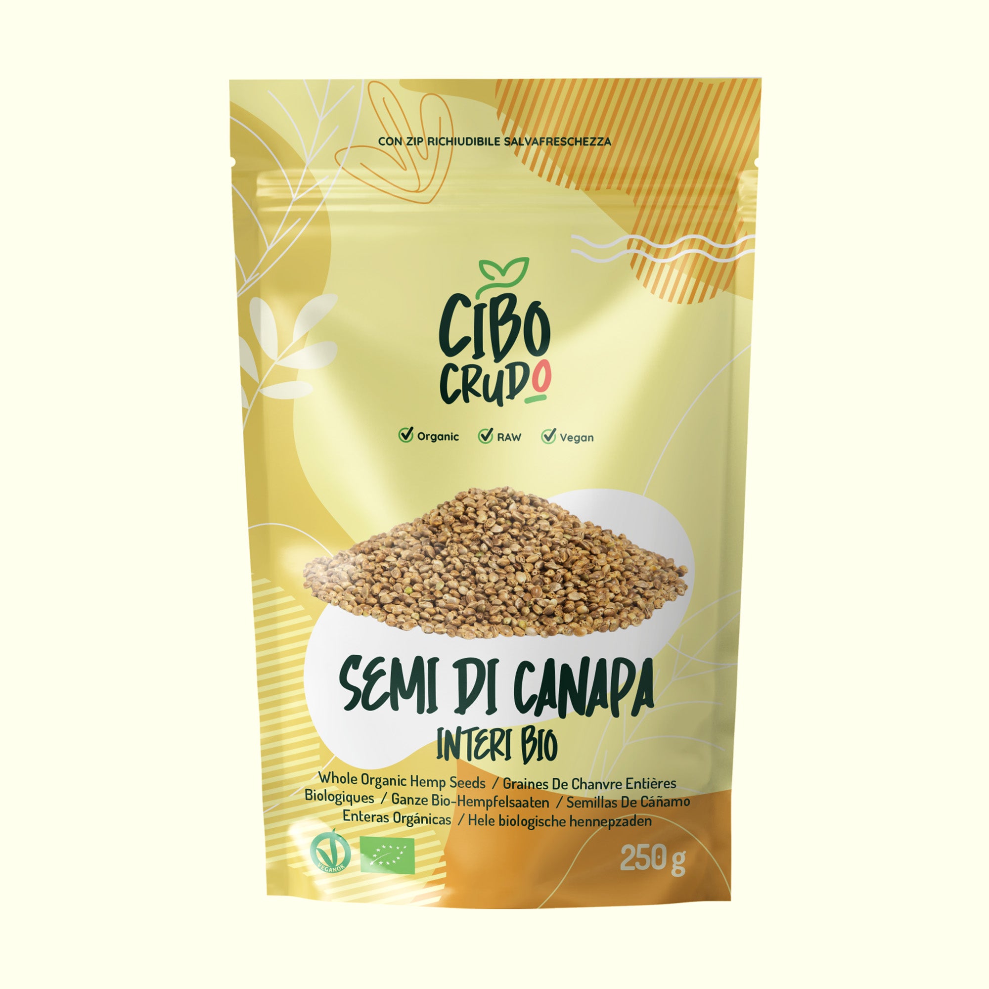 Semi di Canapa interi Crudi Bio