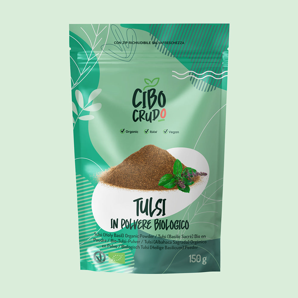 Tulsi (Basilico Santo) In Polvere Bio e Crudo