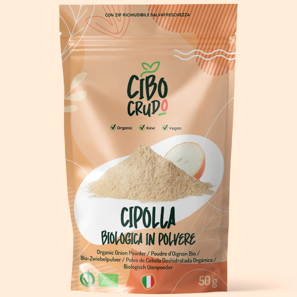 Cipolla In Polvere Bio, Vegan ed Essiccata Al Sole