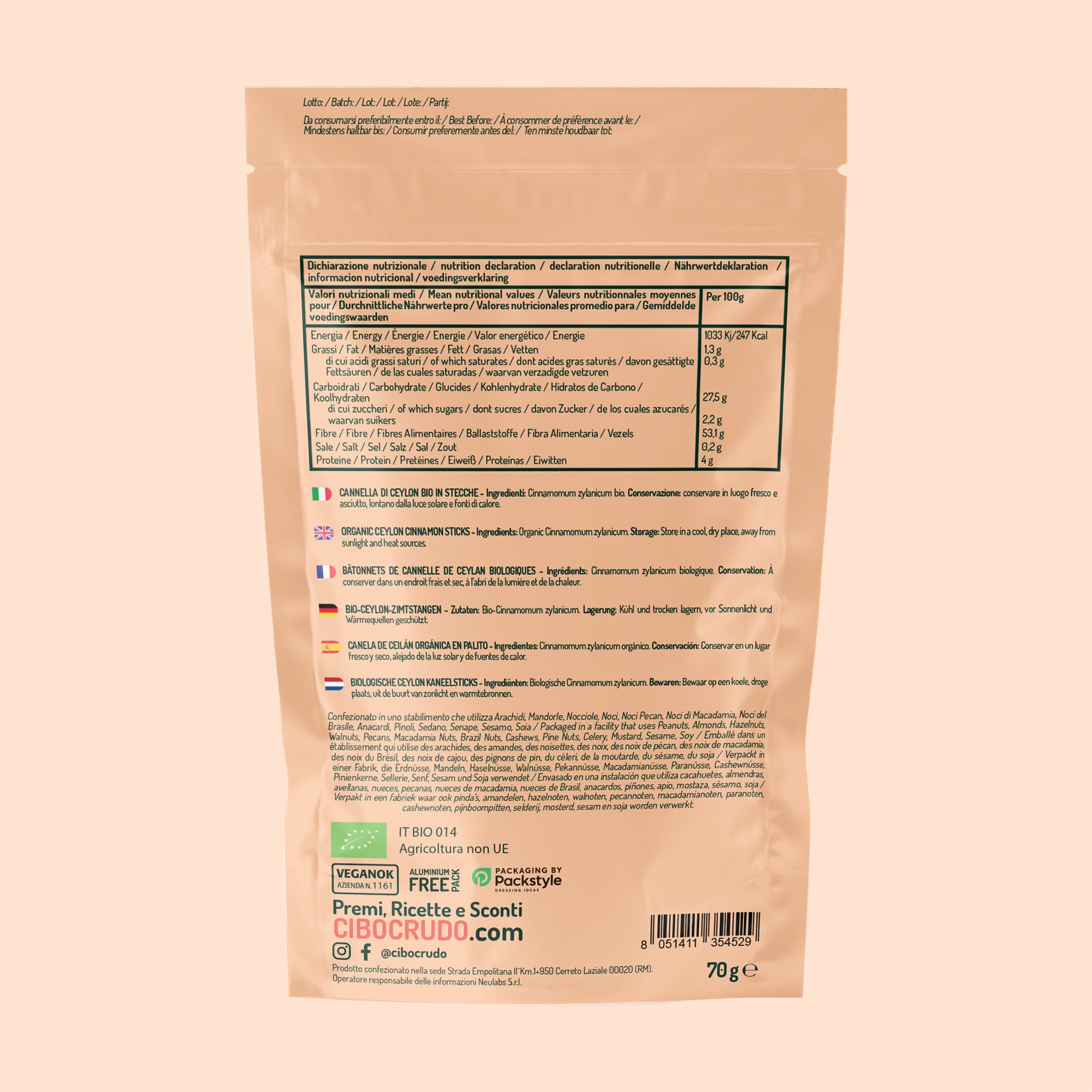 Stecche di cannella Ceylon Alimentare e Biologica