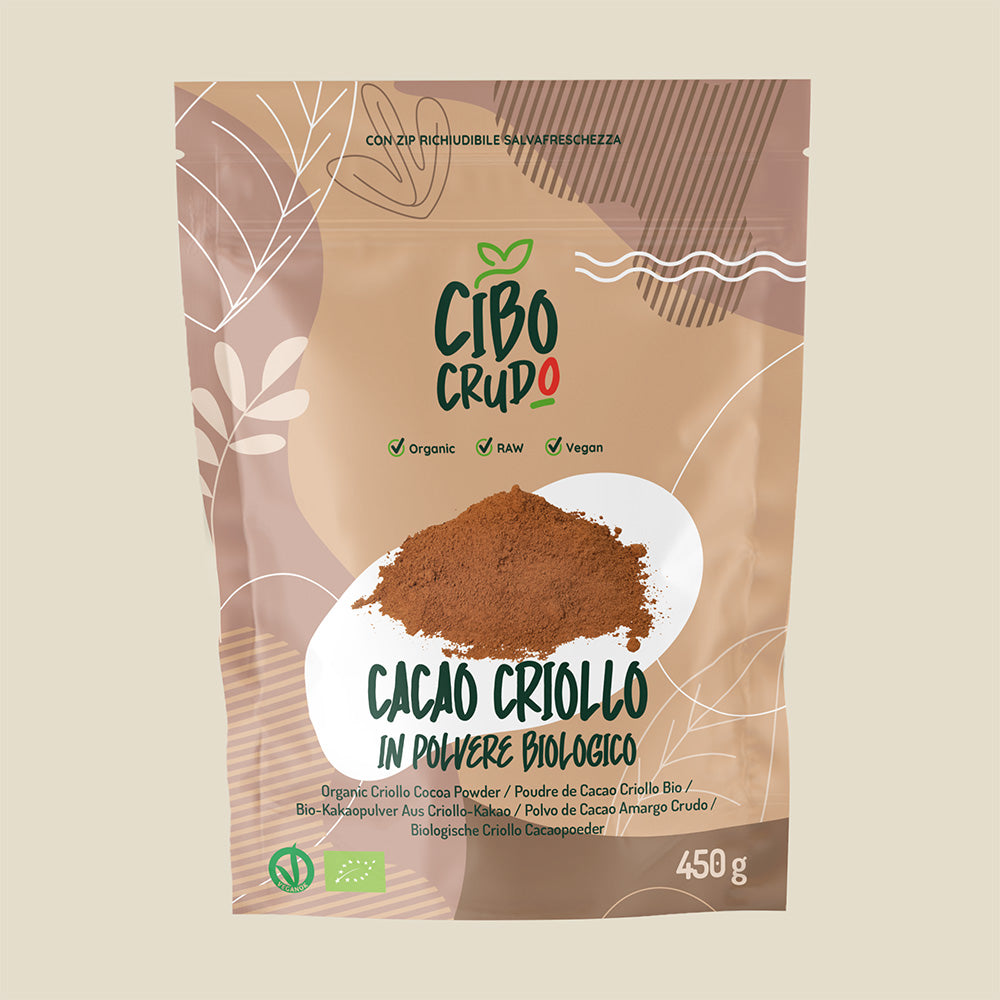 Cacao Amaro In Polvere Criollo Crudo e Bio Puro al 100%