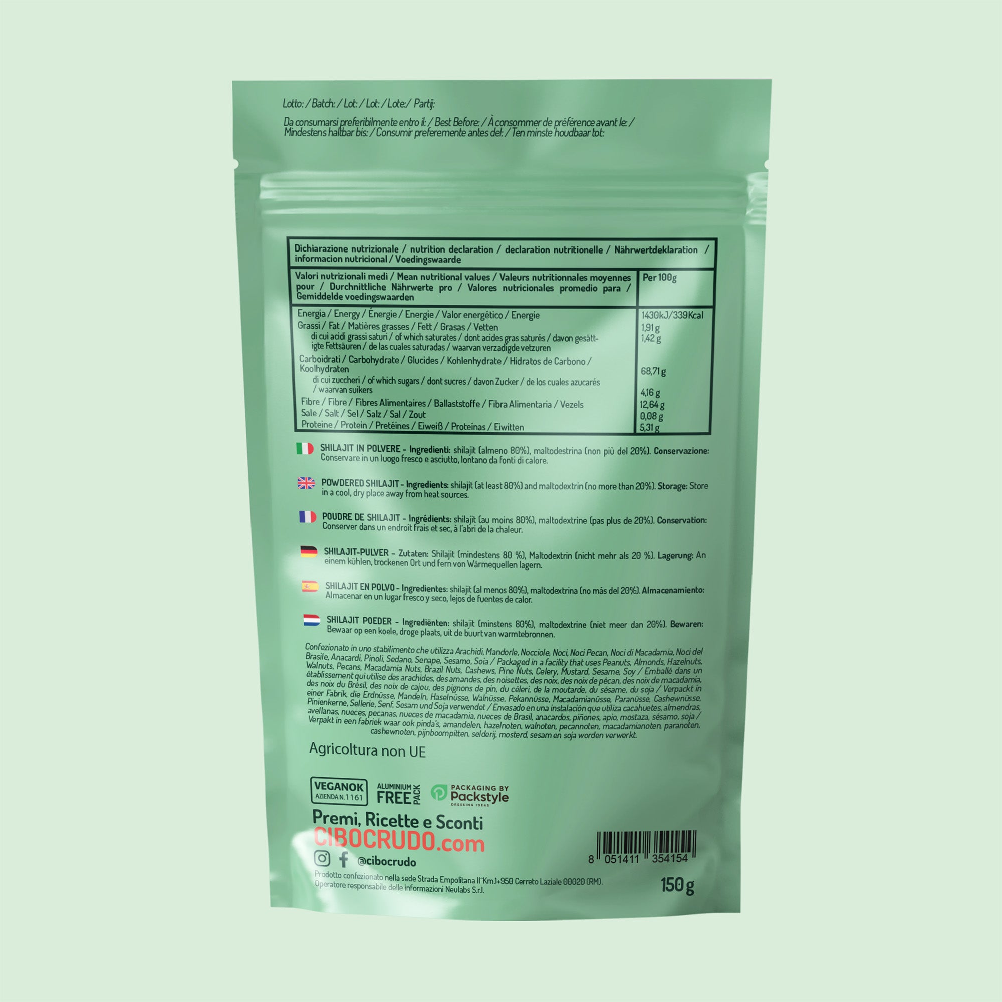 Shilajit Puro (Acido Fulvico) Crudo