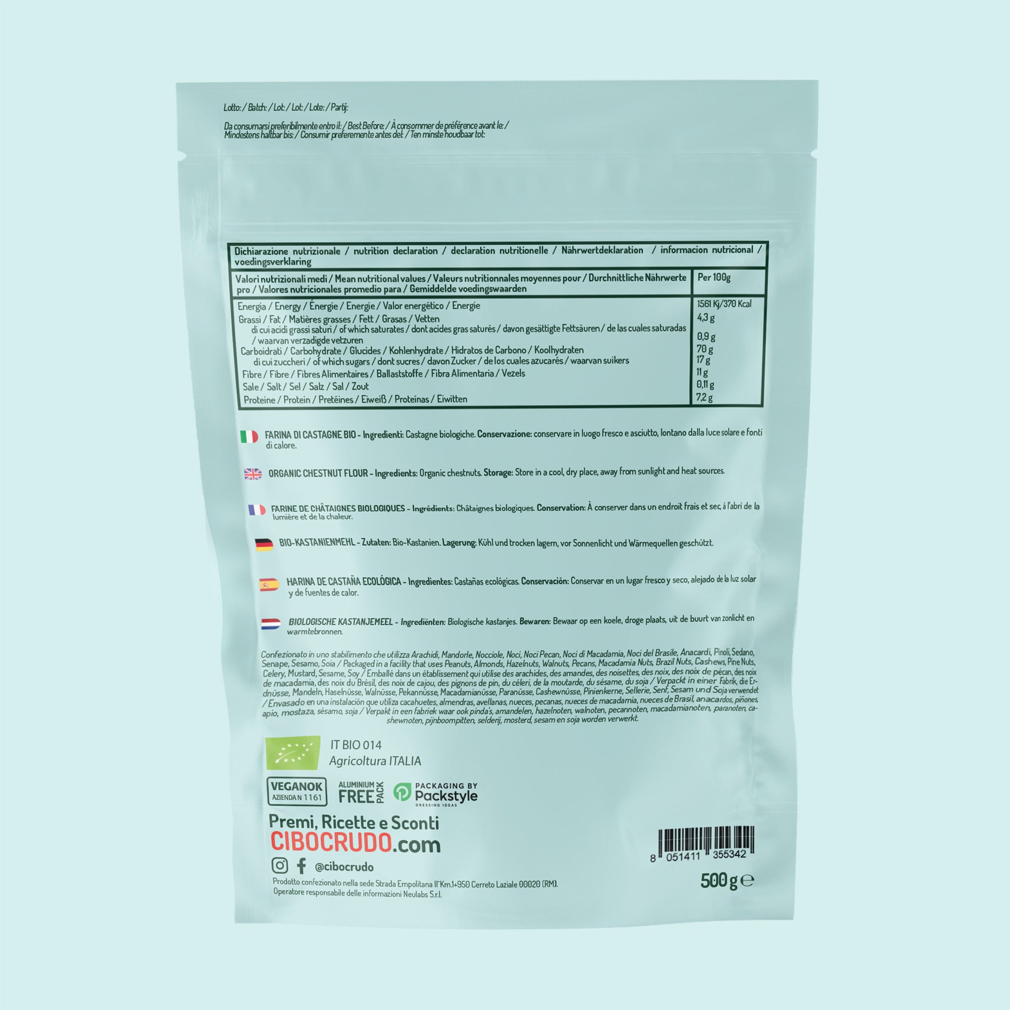 Farina Di Castagne Bio e Cruda