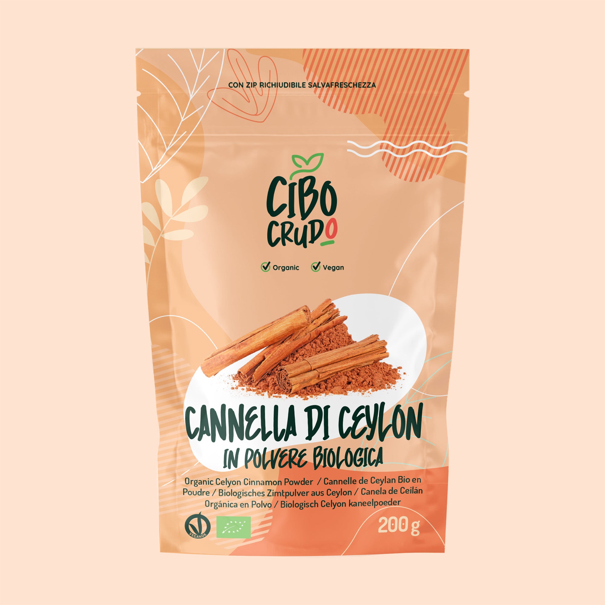 Cannella di Ceylon in polvere biologica