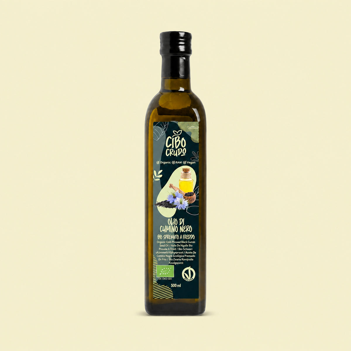 Olio di Cumino Nero Spremuto a Freddo Crudo e Bio