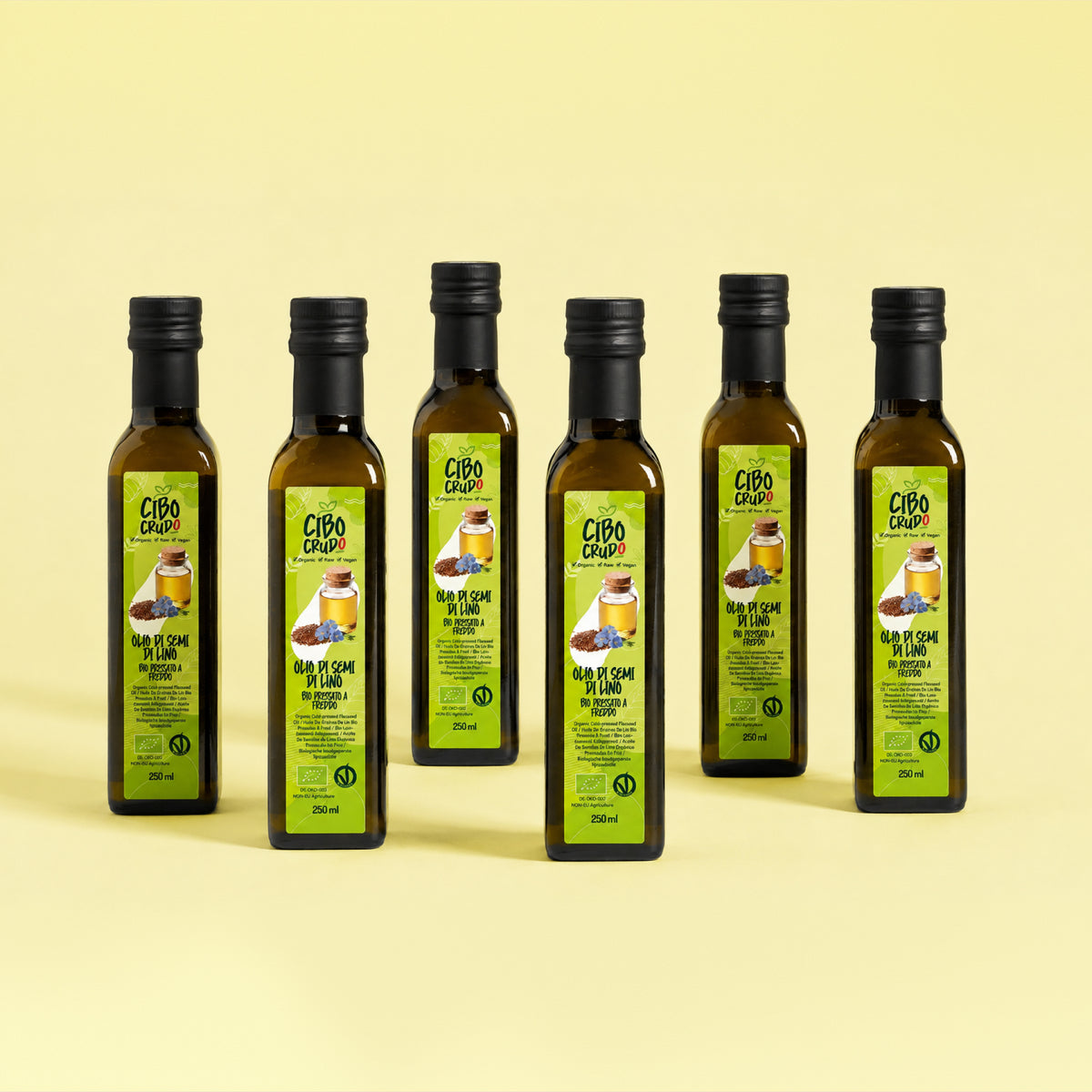 Olio di Semi di Lino spremuto a freddo Crudo e Bio